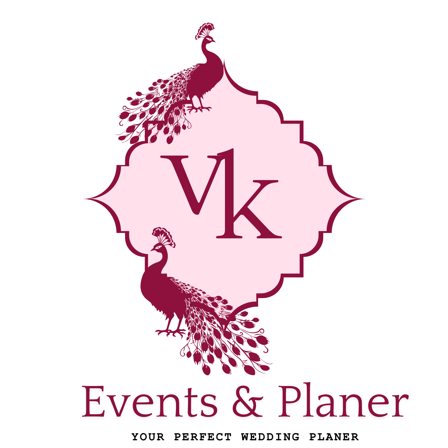 Pink Floral Classic Indian Wedding Logo (1)